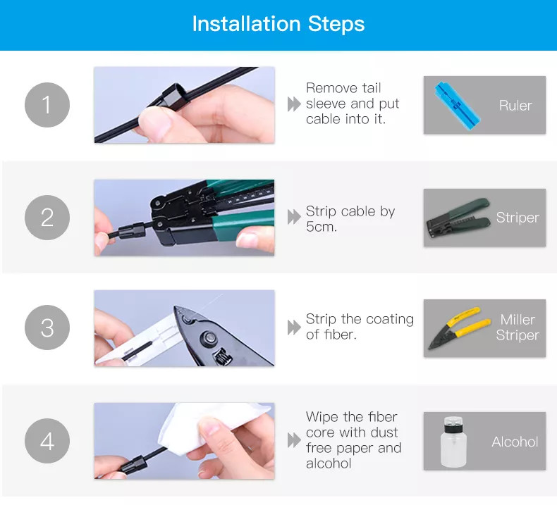 SC / UPC Fiber Optic Quick Connector For FTTH