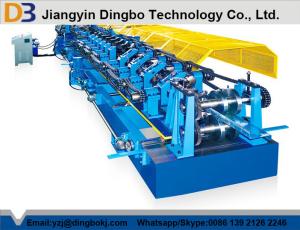 Quality Color Steel Tile Pre - Cutting Purlin Machine With Worm Gear Box Transmission wholesale