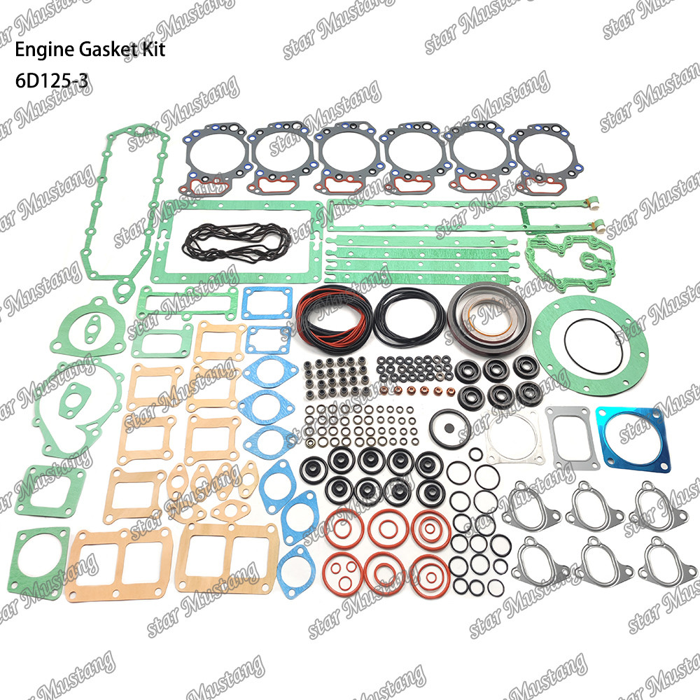 Full Gasket Kit 6D125-3 Gasket Set For Komatsu Diesel Engine Repair Parts