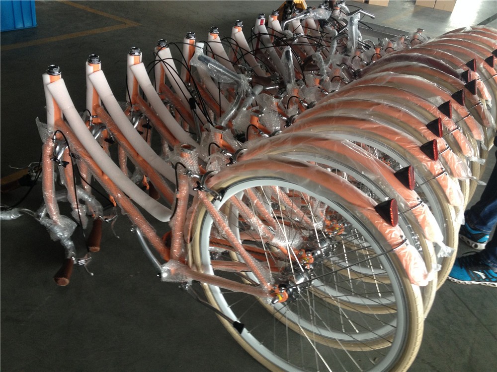 14KG Retro Ladies 7 Speed Vintage Bicycles 700C Adult Women's City Bike with Basket