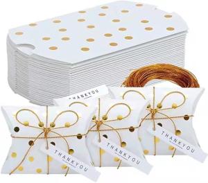 Quality Art Paper 17g Sweet Wedding Favour Chocolate Boxes With Ribbon Handle wholesale