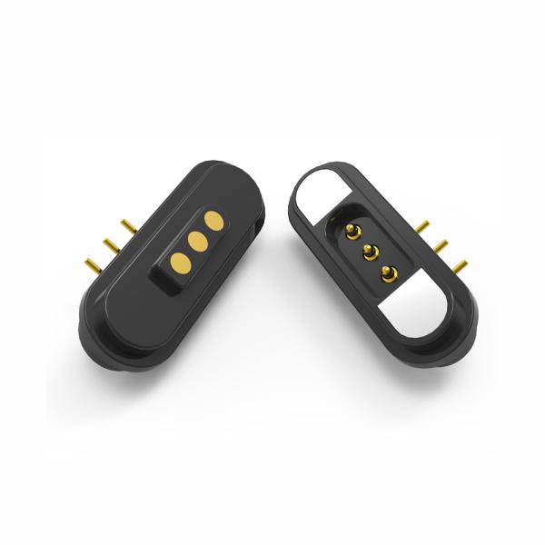 5A 3 Pin Magnetic Connector Right Angle Magnetic Pogo Pin Connectors 2.80mm