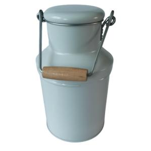 Quality Vintage Decorative Metal Tin Milk Churn With Wood Handle Sweets Tin Packaging wholesale