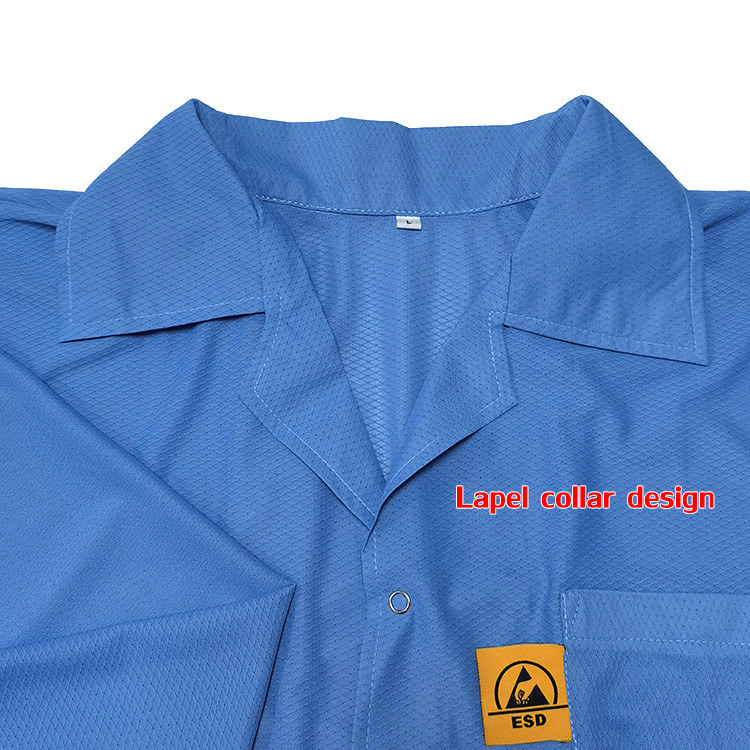 96% Polyester 4% Carbon ESD Antistatic 3mm Diamond Coat Comfortable Clothe