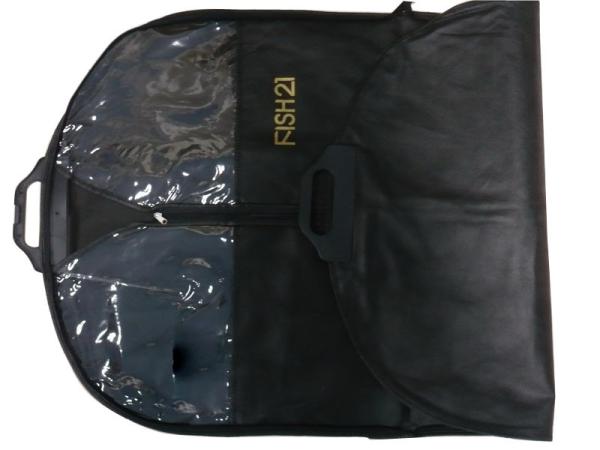 Fish21 75g Black Nonwoven Fabric Dress/ Suit Garment Bag With Black Zipper,