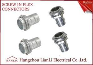 Quality 3/4 inch 1 inch Flexible Conduit Fittings Outlet Box Screw Connector with Locknut wholesale