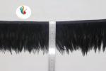 4-6 Inch Party Decoration Saddle Hackle Feather Fringe Trimming with Satin