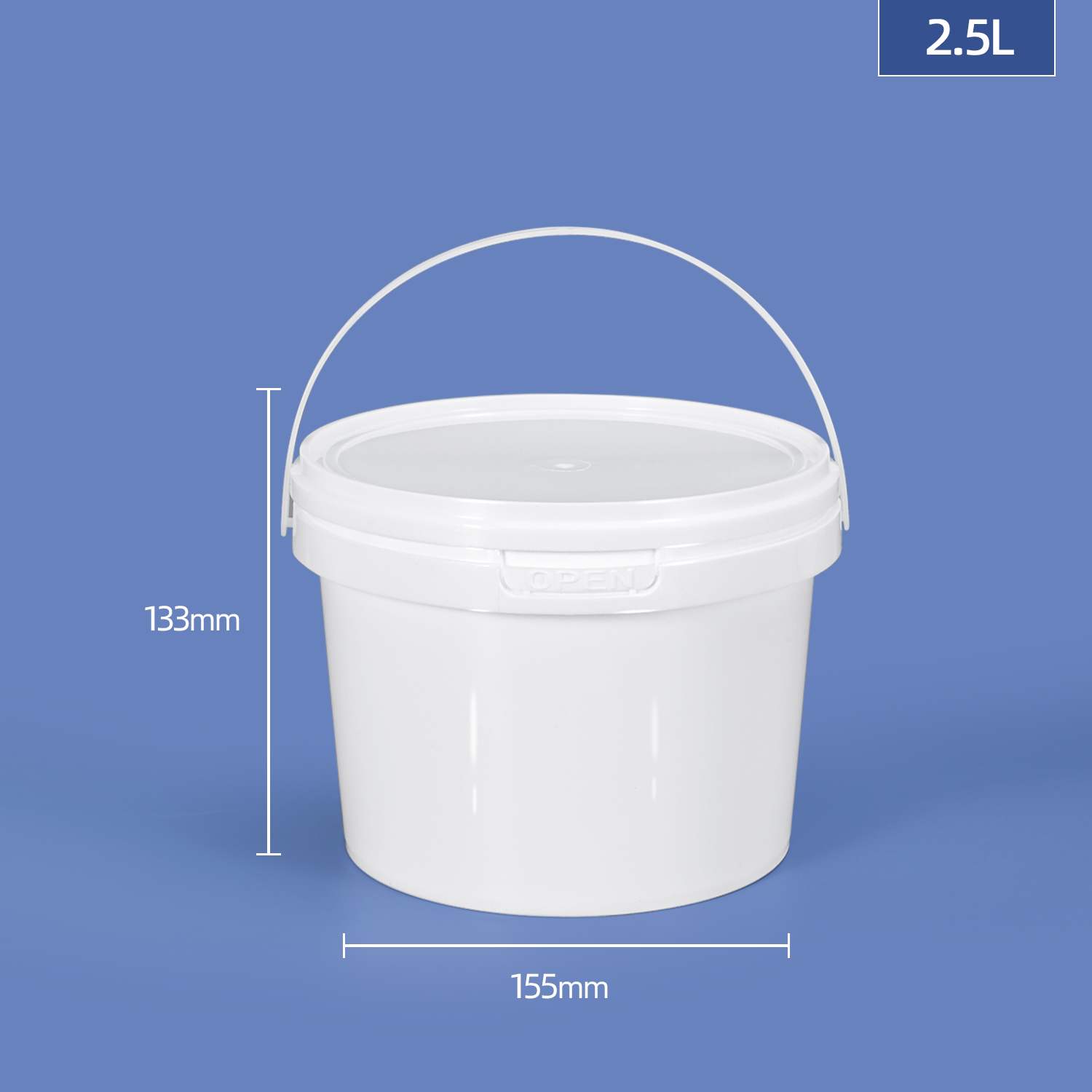 280ml 300ml 500ml 750ml 1L 1.5L 2.5L 4L Plastic Food Storage Pail Christmas Decoration