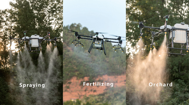 5KM 45min Multi Rotary Hybrid Drone Image Transmission 16L Pesticide Box 80hectare/H Agri Drones HXF16