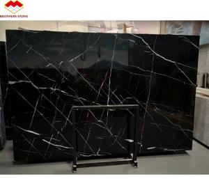 Quality Modern Design Hotel Nero Marquina Big Slab Zimbabwe Black Marble Floors and Stairs wholesale