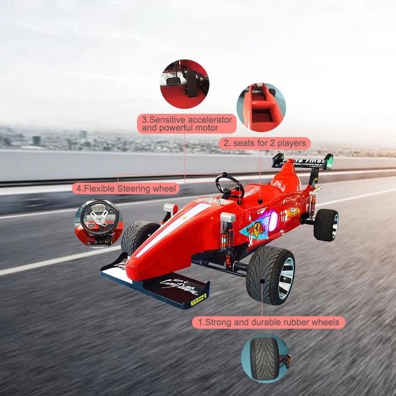 Red Riding Game Machine With Strong Power Campaign Racing Vehicle For Sport Yard