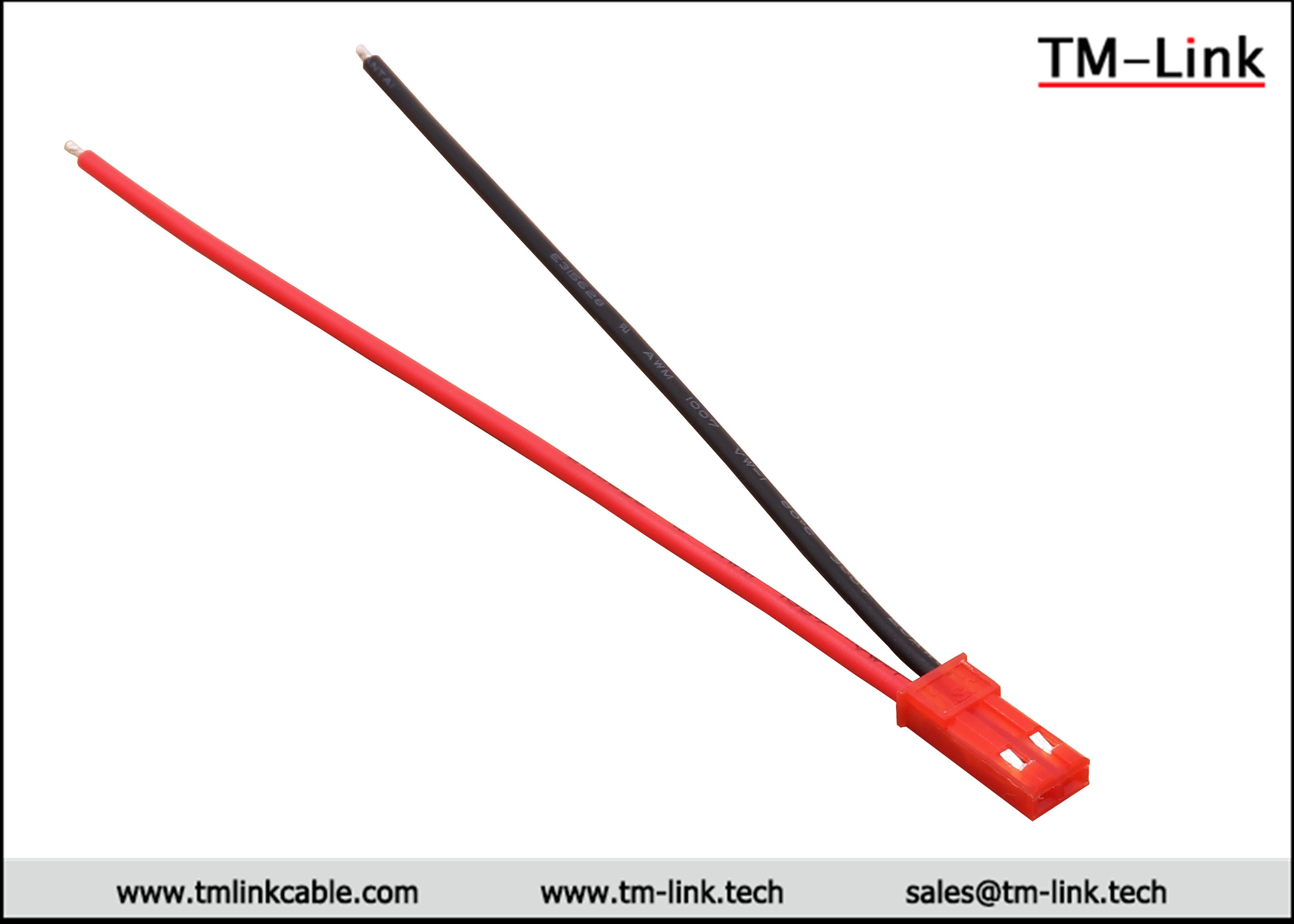 SYP 2Pin 2.54mm pitch male to open simple wire harness 20AWG wire