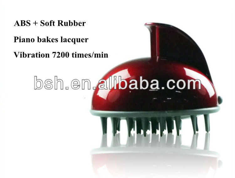 Watertight Scalp Massaging Shampoo Brush BF6002 Piano Finish Red Color