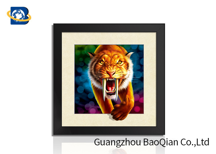 Custom 5D Pictures Lenticular Deer Animal Pattern 40*40cm Size Sawtooth Hangers Mounting