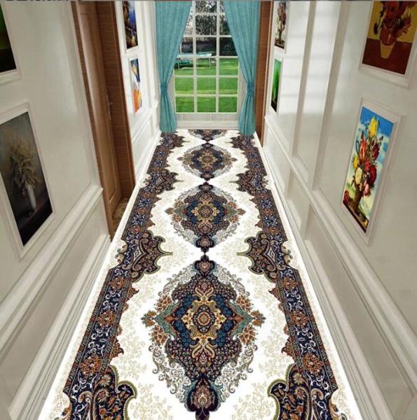 Persian Classical Style Commercial Floor Mat For Hotel Entrance Corridor