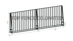 Customized Black Zinc Steel Metal Garrison Fence Panels Maintenance Free