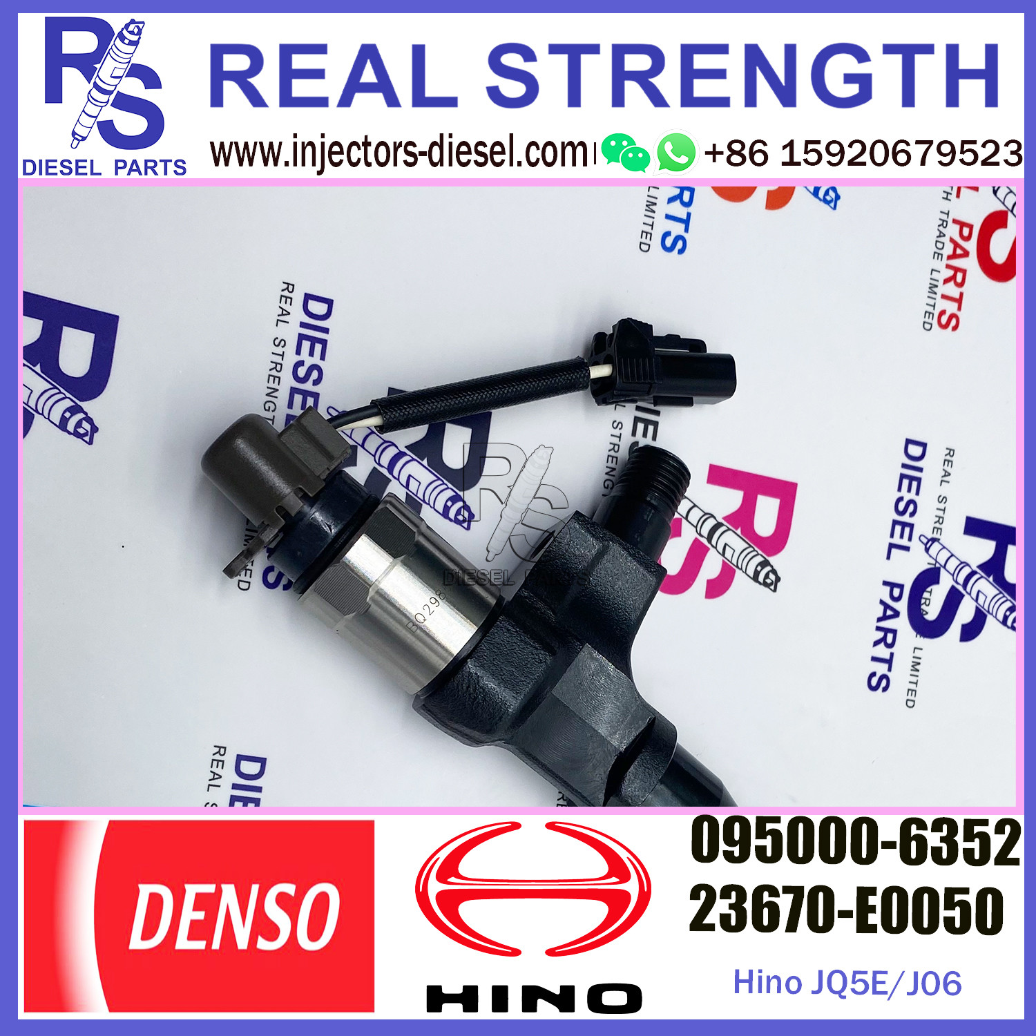 JQ5E / J06 Excavator Car Fuel Injector 095000-6353 095000-6350 095000-6352