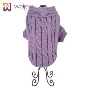 Quality Turtleneck Cable Knit Dog Sweater Outfits For Dogs Cats wholesale