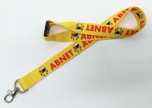 Quality Durable Yellow Trade Fair Dye Sublimation Lanyards With Breakaway Safety Feature wholesale