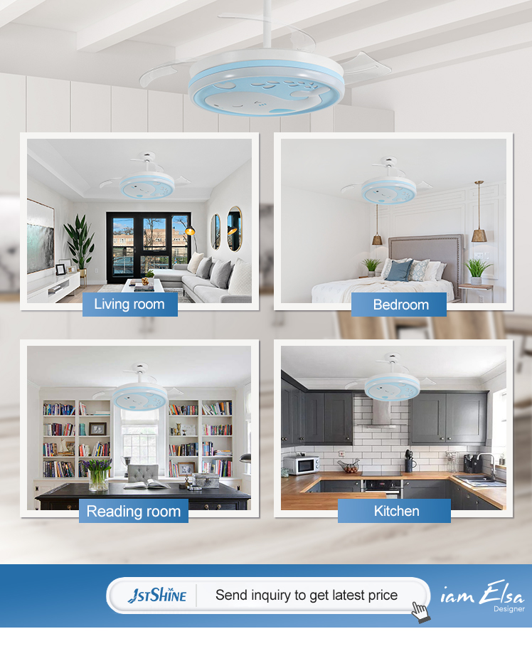 42-inch LED Ceiling Fan with Hidden Blades and Light Support Dimmer 50000 Working Hours