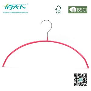 Quality Betterall Peach Curved PVC Metal Hanger for Shirts wholesale