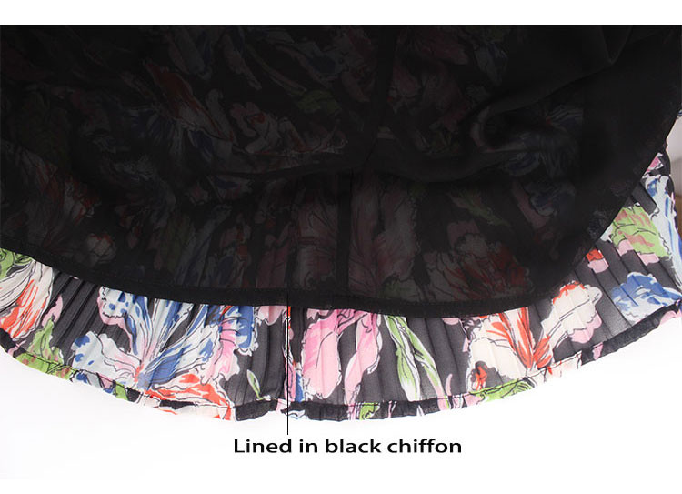 Recycled Polyester 3/4 Sleeve Pleated Maxi Chiffon Woven Fabric Clothing