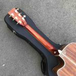 Factory Cutaway 41 Inch KOA Wood Acoustic Electric Guitar Ebony Fingerboard