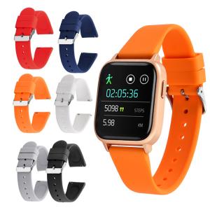 Quality 6 Colors Shiny Buckle Mens Rubber Watch Bands 18 20 22mm wholesale