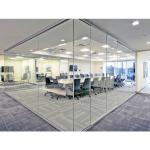 Restaurant / Office Frameless Glass Partition Wall For Stacking Folding