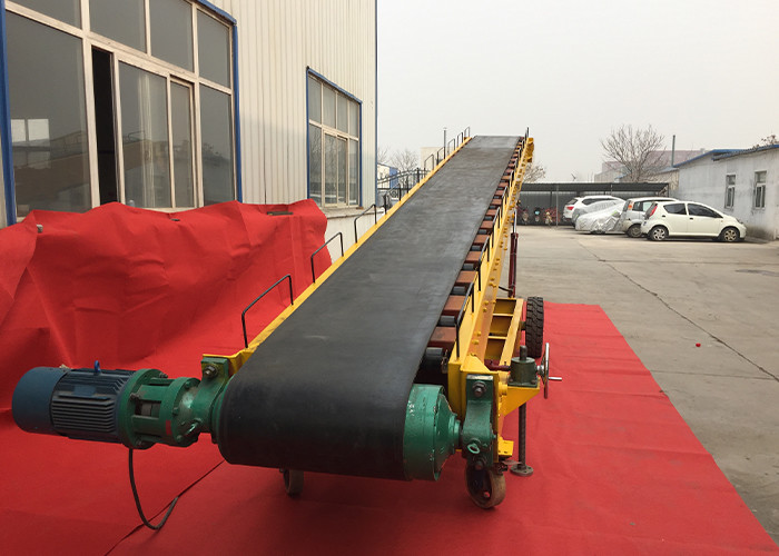 Industrial Stainless Steel Rubber Roller Belt Conveyor System Movable Portable