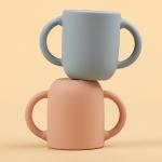 Organic Toddler Silicone Training Cup 11*6*8cm Unbreakable Silicone Drinking