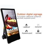 Outdoor Movable Digital Display Totem Advertising Signage Waterproof IP65 Super