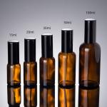 30ml Brown Glass Lotion Sub Bottle Essence Liquid Oil Pressing With Anodized