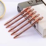 Gel-Ink Ball Pen With Rose Gold Rose Pink Advertising Ballpoint Pen Personalized