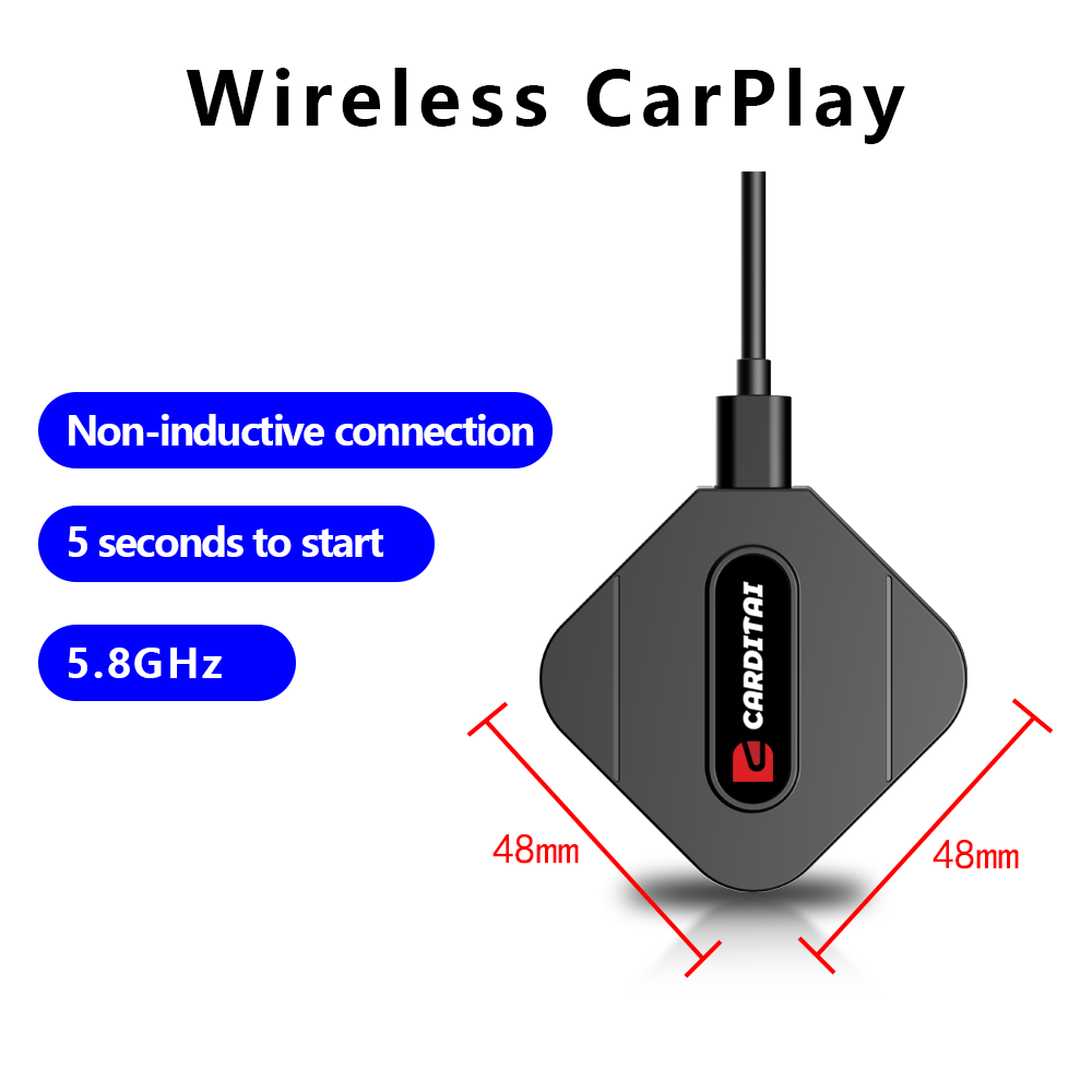 Portable CarPlay Android 13 Multimedia Video Wireless Car Play Ai Box for Car Air Purifier