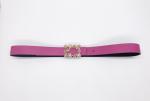 ashion Lady Waist Genuine Leather Rhinestone Belt with Diamond Buckle