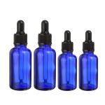 Blue Amber Empty Glass Bottle With Dropper 10ml 20ml Boston Refillable With