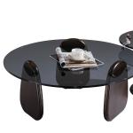 Contemporary Minimalist Design Small Tea & Coffee Table Modern Glass Round Style