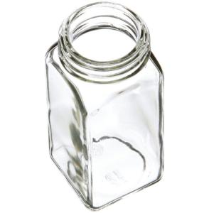 Quality Clear 400ml Spice Herbs Square Glass Jars With Lid wholesale