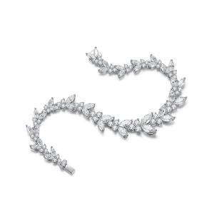 Quality 18K Gold Wheat Ear Moissanite Tennis Bracelet For Engagement wholesale