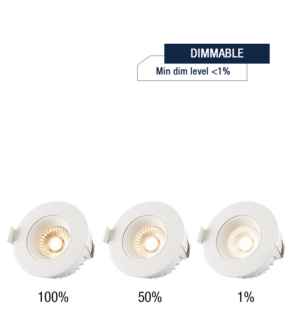 Tiltable Downlight 8W Waterproof Recessed Multi Scene Indoor Surface Mounted