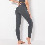 Yoga suit nude yoga pants women high waist hip-lift running tight elastic