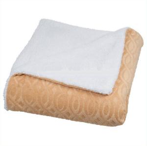 Quality Embossed Double Sided Flannel Throw Blanket For Sofa / Bedding Ultra Soft wholesale