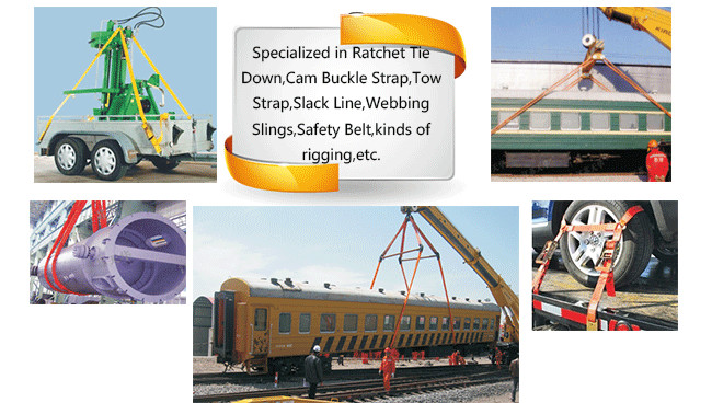 Soft Polyester Endless Round Sling Polyester Webbing Sling For Lifting