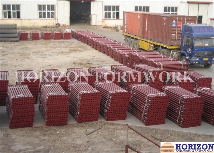Painted Scaffolding Steel Prop , Q235 Light Duty Props With Handle Nut