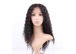 Natural Black Brazilian Curly Swiss Full Lace Human Hair Wigs With Baby Hair
