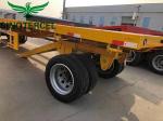 Yellow 53 Foot Flatbed Trailer Q345B Flatbed Equipment