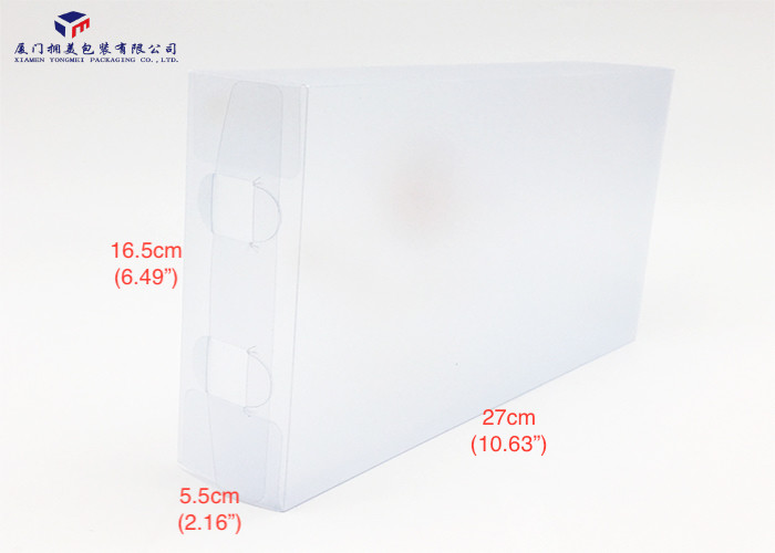 Matte PVC Box Two Ends Open Custom Plastic Box Packaging Hot Gold Stamping