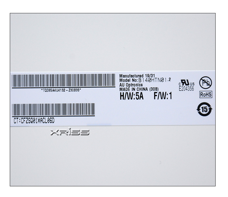 14.0 Inch Slim 30pins FHD 1920*1080 Up/Down Screw B140HTN01.2 Laptop LCD Screen