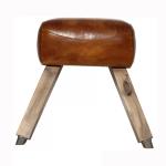 Retro Industrial H82cm 4 Legged Wooden Stool Defaico Furniture